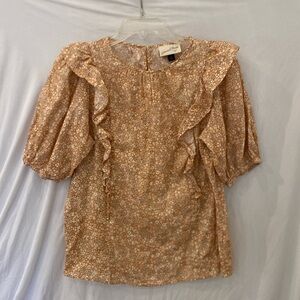 Universal Thread puff sleeve floral blouse size XS